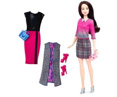 Barbie – DTD99 – Fashionistas – Tenue Chic – Poupée Mannequin + Accessoires de Mode