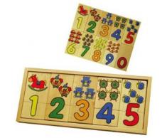 Sapin Malin - SM58469 - Puzzle - Jouet en Bois - Chiffres et Quantités
