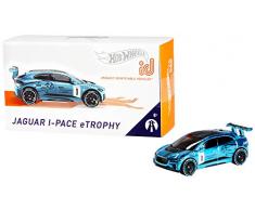 Hot Wheels id voiture Jaguar i-Pace eTrophy avec puce NFC intégrée, identification unique, échelle 1/64, jouet pour enfant, 8 ans et plus, FXB31