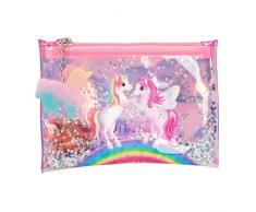 Depesche 10239 Trousse de Maquillage Ylvi et Minimoomis Licorne Holo, env. 13 x 9 x 0,5 cm, Multicolore