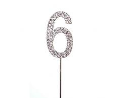 Gifts SHATCHI-796 Décoration de gâteau 4 Occasions Limited Motif diamant Argenté