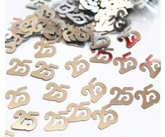 Gifts 4 All Occasions Limited SHATCHI-160 Lot de confettis de table danniversaire Argenté 14 g