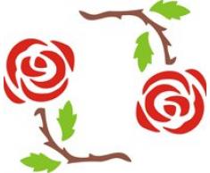 Eulenspiegel 105955 Pochoir Autocollant Motif Cercle de Roses