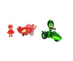 Pyjamasques - Véhicule avec Figurine - Bibou & Super Moon Véhicule de l’Espace avec Figurine 7,5 cm - Modèles alléatoires