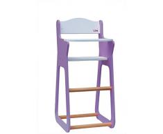 Unbekannt Moover MOOV-210836 Chaise Haute en Bois pour poupée Violet