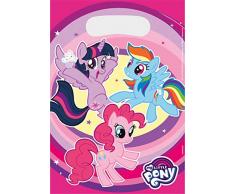 amscan- My Little Pony Party Loot Bags-8 Pcs. Sachets, 9902513, Mixtes
