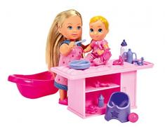 Simba 105733360 Evi Love Tente bébé avec Table à Langer et Accessoires 12 cm pour Enfants à partir de 3 Ans