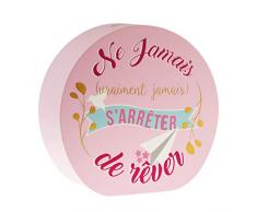 Enesco- Tirelire NE JAMAIS SARRETER DE Rever, 700191, Rose