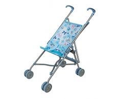 Idena 40069 Poussette de poupée Pliante, Motif Ours (Bleu)