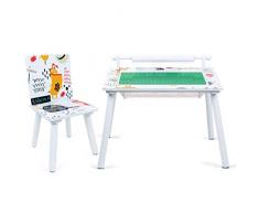 Lalaloom DREAM DECOR - Table de jeu pour enfants dessins en bois construire et jouer les enfants avec 1 chaise