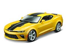 Maisto 31689Y Véhicule Chevrolet Camaro SS Bumblebee: Maquette du Véhicule avec Suspension, échelle 1:18, Portes et Capot mobiles, Modèle fini, Orientable, 24 cm, Jaune