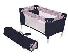 Kiddoo Jeux pour enfants - Lit de Voyage Cercles/Étoiles + Bleu Foncé