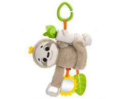 Fisher-Price Mon Paresseux dActivités, peluche bébé à transporter ou à accrocher à la poussette, boîte fermée, dès la naissance, GHL39