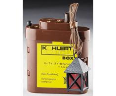 Kahlert Licht Puppenmöbel- krippenzubehör boitier à Piles et 1 Lanterne LED Noir feu de Camp