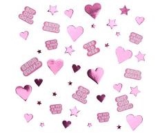 Neviti 776001 Bride Squad Party Confettis de table pour enterrement de vie de jeune fille Rose 5 x 5 x 0,1 cm