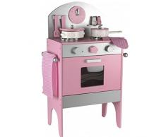 MAGNI- Cuisine en Bois avec 10 Parts, 1328, Rose