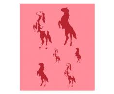 Eulenspiegel Profi-Schminkfarben GmbH Chouette Miroir eu456279 SK-Brush Pochoir Chevaux I