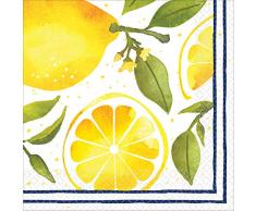 Amscan International 512274 Amscan Lot de 16 serviettes de table Motif citron