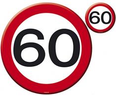 Folat Dessous de Verre avec Inscription en Anglais « 60 Birthday »