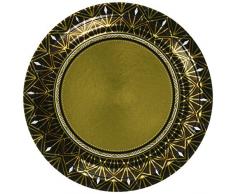 Amscan 541896 Lot de 8 assiettes en papier métallique Motif Hollywood 18 cm