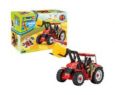 Revell Junior Kit- Tracteur avec Figurine, 815, Rouge, Länge ca. 28 cm