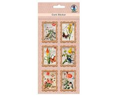Ursus 41050004 Liège Stickers, Timbre Flora & Fauna, Lot de 6