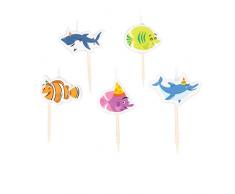 amscan 171624 Océan Buddies Bougies Cure-Dents