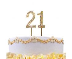 Gifts SHATCHI-811 Décoration de gâteau en forme de diamant Doré 21