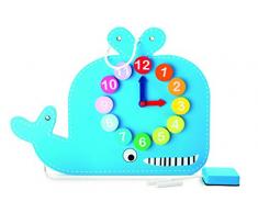 Small Foot - 10323 - Horloge Éducative et Tableau - Baleine