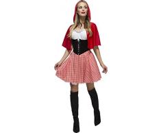 Smiffys Déguisement Femme Petit Chaperon Rouge, Robe et Cape à capuche, Once Upon a Time, Fever, Taille 4042, 38490