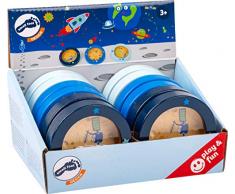 Small Foot 11447 Présentoir Mini-Labyrinthe Space, en Bois, 12 pièces, Jeu dadresse pour Les Plus Petits Jouets, Multicolore