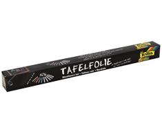 Folia 390090 Film Tableau – 135µ, 1 Rouleau 45 x 200 cm, Noir, Autocollant, avec 10 craies