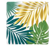 Amscan International 592283 Amscan Lot de 8 assiettes carrées en papier 25 cm