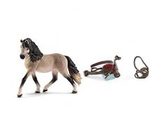 Schleich - 13793 - Figurine - Jument andalouse & Horse Club Accessoire Selle & Bride Hannah & Cayenne, 42489, Multicolore