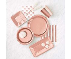 Unique Party- Serviettes de table, 53271, Rose Gold