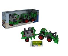 Polesie Polesie46505 Farmer Technic Tracteur avec Pelle et Haute Remorque Jouet