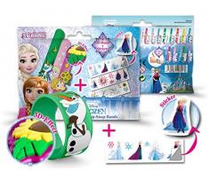 CRAZE 53707 Disney Frozen Bracelet Reine des Neiges Mini 3D Slap-Snap-Band & Stickers Multicolore