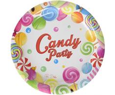 Givi‿Italia 63759 Lot de 8 assiettes 18 bonbons Multicolore 18 cm
