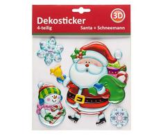 Unbekannt Stickers décoratifs Père Noël avec Effet 3D 4 pièces