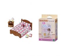 Sylvanian Families - 5019 - Semi Lit Double - Poupées et Accessoires - Sylvanian & Triple Bunk Beds Families Lits Superposés à 3 Couchettes Bébés-Poupées et Accessoires, 4448, Multicolore