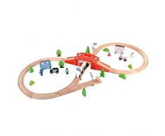 House of Toys Train 8 Grand Circuit - Circuit de Train en Bois - Jouet en Bois