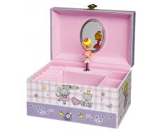 TROUSSELIER - Princesse - Boîte à Bijoux Musicale - Idéal Cadeau Jeune Fille - Musique Menuet de Mozart - Colori Parme