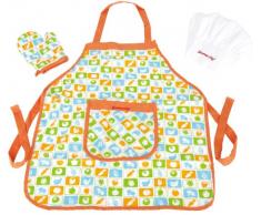 Hape - E3119 - Jeu dImitation en Bois - Cuisine - Tablier de Cuisine et ses Accessoires