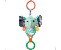 Infantino- Hochet Lumineux Eléphant avec Anneau à mordiller, 216318, Multicolore