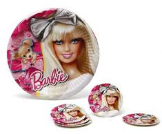 Atosa - 17148 - Pack 5 Assiettes 20.5 cms Barbie