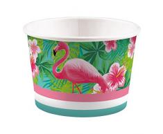 amscan 9903330 Flamingo Paradise Tasse à Glace Multicolore 270 ML