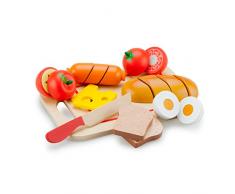 New Classic Toys - 10578 - Jeu Dimitation - Cuisine - Déjeuner À Découper - 10 Pièces Scratch