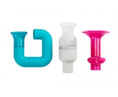 TOMY BOON - Jouet de Bain 3 Tubes et Tuyaux B11207, Jeu de BainInteractifpour Bébés, Accessoire de Bain pour Bébé, 3 Tuyaux Multicolores Adaptés aux Bébés de 12mois+