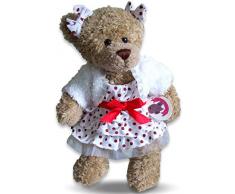 Build Your Bears Armoire de 15 cm pour vêtements de Construction Ours à Pois Rouge