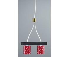 Kahlert Licht 10583 Accessoires minipupp – Lampe Suspension en Bois avec Abat-Jour en Plastique